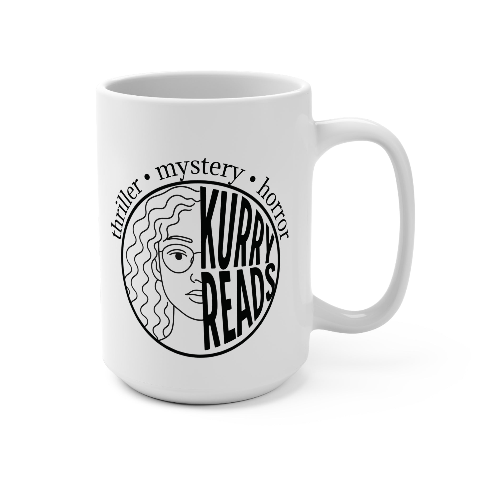 kurryreads logo 15oz mug
