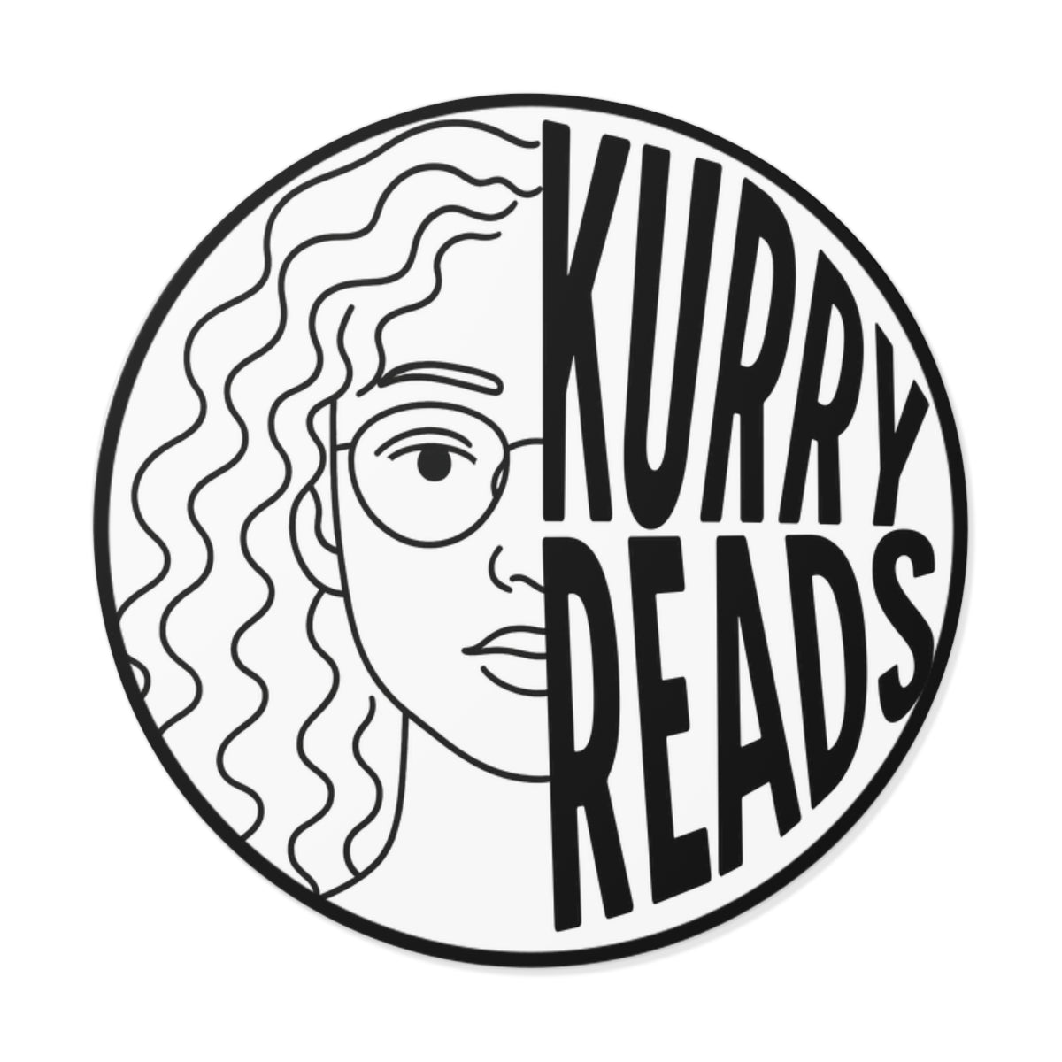 2" kurryreads logo vinyl sticker
